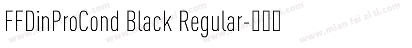 FFDinProCond Black Regular字体转换
